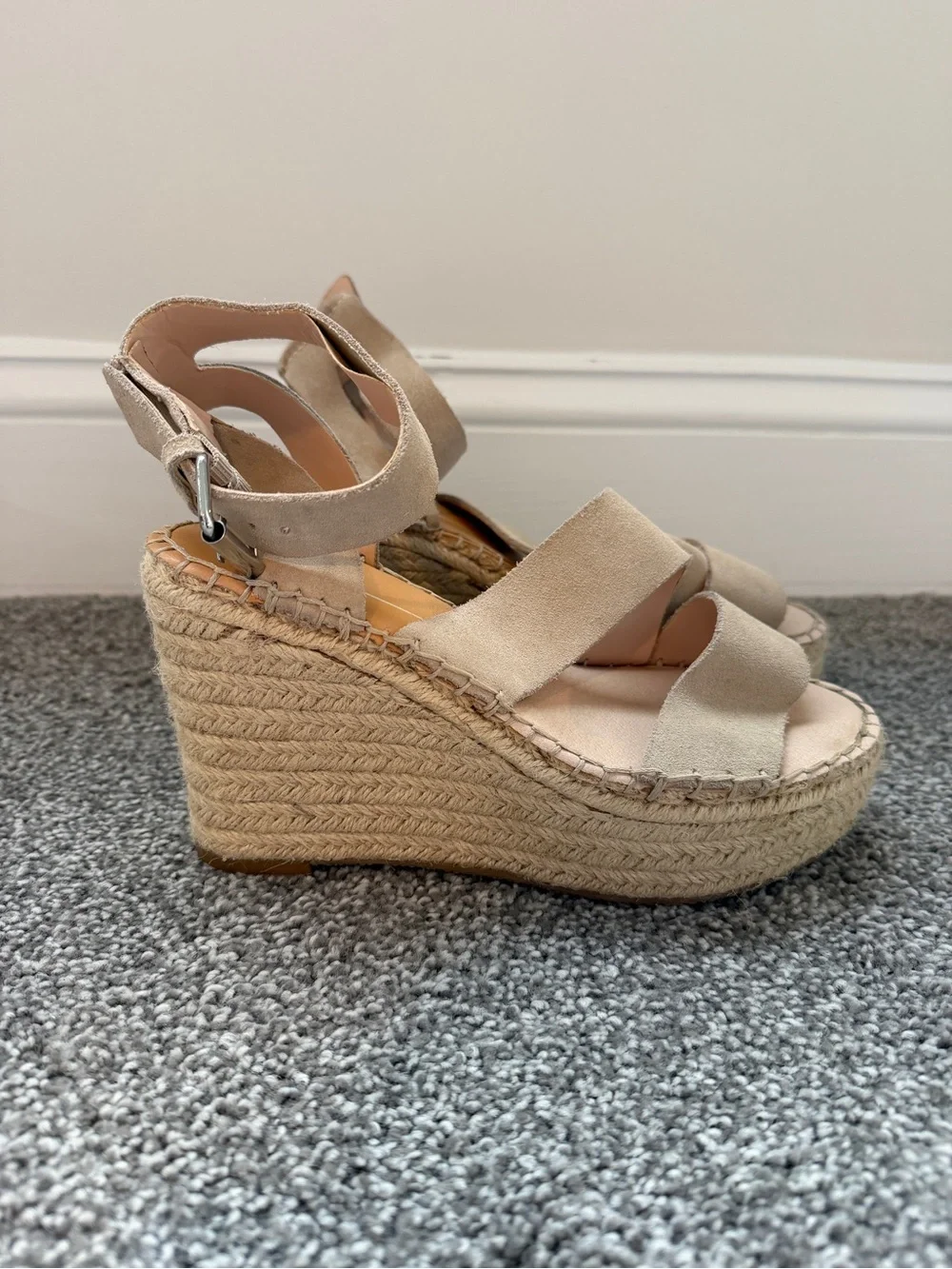 Dolce Vita Beige Espadrille Wedge Sandals
